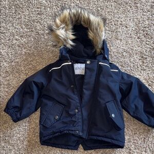 Wheat winter Kasper Tech jacket in dark blue size 9mo